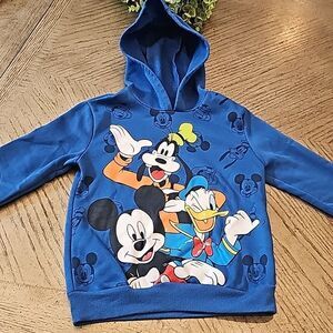 Disney hooded sweater size 6 Mickey Goofy Donald